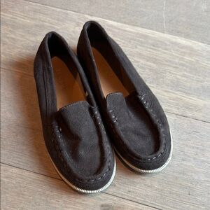 Jcrew boys brown sueded loafer sneakers size 12k gently used